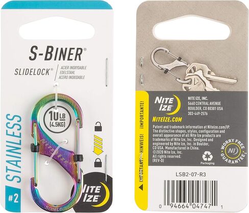 Nite IZE S-Biner SlideLock من الفولاذ المقاوم للصدأ، مقاس #2، سبيكتروم in Saudi Arabia