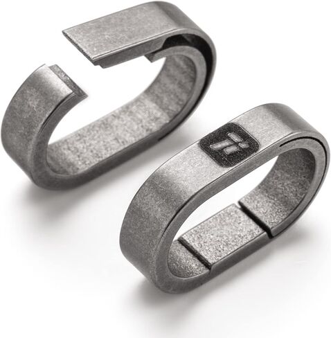 FEGVE حلقات سلسلة مفاتيح من التيتانيوم مع حلقتين مفاتيح من الفولاذ المقاوم للصدأ، حلقة تسلق صغيرة حامل مفاتيح صغير سريع الفك توصيل ملحقات سلسلة المفاتيح لقلادة حقيبة المفاتيح المنزلية in Kuwait