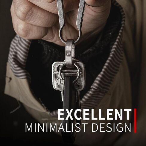 FEGVE حلقات سلسلة مفاتيح من التيتانيوم مع حلقتين مفاتيح من الفولاذ المقاوم للصدأ، حلقة تسلق صغيرة حامل مفاتيح صغير سريع الفك توصيل ملحقات سلسلة المفاتيح لقلادة حقيبة المفاتيح المنزلية in Kuwait