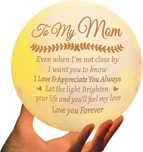 هدايا عيد ميلاد افضل صديق للنساء، هدايا مصباح القمر لافضل صديقة، هدايا عيد الميلاد للنساء والصداقة، هدايا ضوء القمر مع حامل خشبي، تحكم باللمس وقابلة لاعادة الشحن عبر منفذ USB in Kuwait