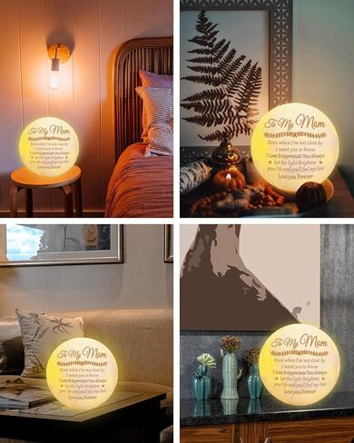 هدايا عيد ميلاد افضل صديق للنساء، هدايا مصباح القمر لافضل صديقة، هدايا عيد الميلاد للنساء والصداقة، هدايا ضوء القمر مع حامل خشبي، تحكم باللمس وقابلة لاعادة الشحن عبر منفذ USB in Kuwait