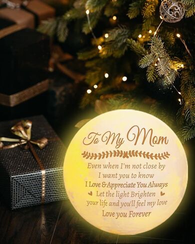 هدايا عيد ميلاد افضل صديق للنساء، هدايا مصباح القمر لافضل صديقة، هدايا عيد الميلاد للنساء والصداقة، هدايا ضوء القمر مع حامل خشبي، تحكم باللمس وقابلة لاعادة الشحن عبر منفذ USB in Kuwait