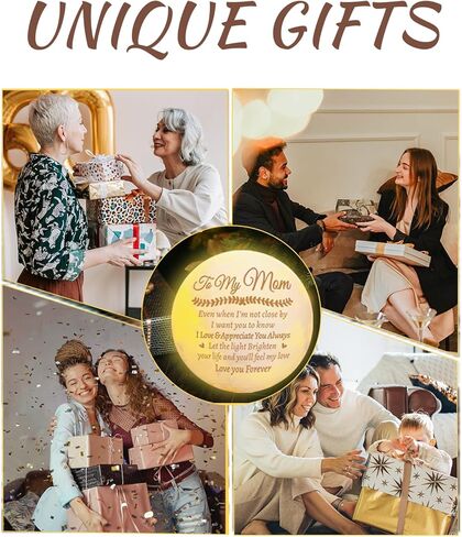 هدايا عيد ميلاد افضل صديق للنساء، هدايا مصباح القمر لافضل صديقة، هدايا عيد الميلاد للنساء والصداقة، هدايا ضوء القمر مع حامل خشبي، تحكم باللمس وقابلة لاعادة الشحن عبر منفذ USB in Kuwait