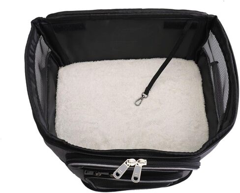 Critter Sitters Backpack for Small Dogs, Cats with Scratch Resistant Breathable Mesh Windows, Airline Carry-On Approved, Safety Leash, Storage Pockets, Durable Transporation for Animals in Kuwait
