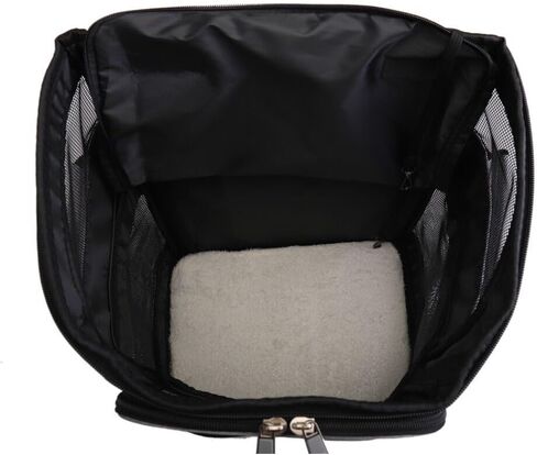 Critter Sitters Backpack for Small Dogs, Cats with Scratch Resistant Breathable Mesh Windows, Airline Carry-On Approved, Safety Leash, Storage Pockets, Durable Transporation for Animals in Kuwait