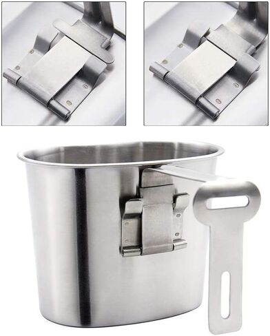 ELK Stainless Steel Military Canteen and Cup with Green Cover for Camping, Hiking, Backpacking, Hunting, Fishing and Outdoor Adventures in Saudi Arabia