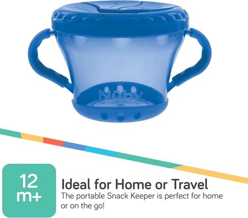 Nuby 2-Pack Snack Keepers, Coral and Aqua in Saudi Arabia