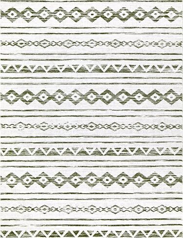 Area Rug Living Room Carpet: 5x7 Large Moroccan Soft Fluffy Geometric Washable Bedroom Rugs Dining Room Home Office Nursery Low Pile Decor Under Kitchen Table Light Brown/Ivory in Kuwait