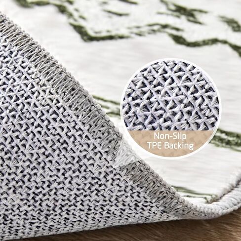 Area Rug Living Room Carpet: 5x7 Large Moroccan Soft Fluffy Geometric Washable Bedroom Rugs Dining Room Home Office Nursery Low Pile Decor Under Kitchen Table Light Brown/Ivory in Kuwait