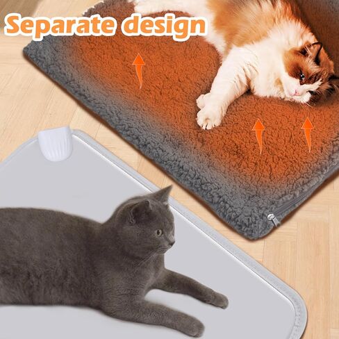 وسادة تدفئة للحيوانات الأليفة من FONESO، وسادة تدفئة كهربائية مطورة للكلاب مع غطاء ناعم، حصيرة تدفئة للكلاب قابلة للتعديل بدرجة الحرارة مع مرور الوقت، آمنة مصممة لصندوق الإنجاب/الكلاب الحوامل/سرير الحيوانات الأليفة/الحيوانات الأليفة (S: 17 بوصة × 19 بوصة) in Kuwait