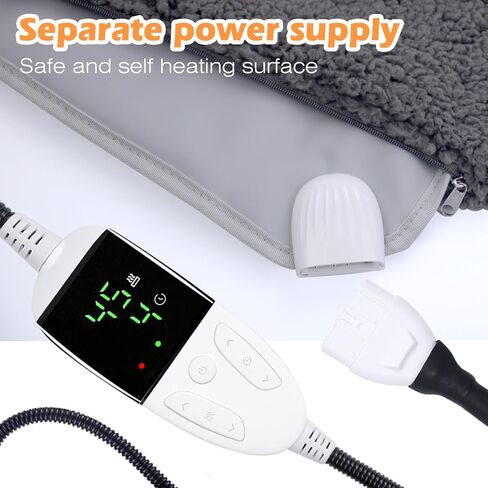 وسادة تدفئة للحيوانات الأليفة من FONESO، وسادة تدفئة كهربائية مطورة للكلاب مع غطاء ناعم، حصيرة تدفئة للكلاب قابلة للتعديل بدرجة الحرارة مع مرور الوقت، آمنة مصممة لصندوق الإنجاب/الكلاب الحوامل/سرير الحيوانات الأليفة/الحيوانات الأليفة (S: 17 بوصة × 19 بوصة) in Kuwait