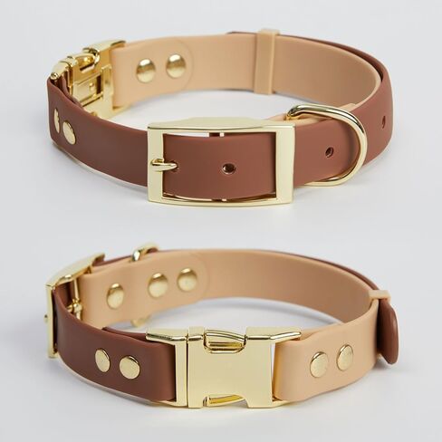 طوق الكلاب بريتي جولي مقاوم للماء مع مشبك آمن قابل للتعديل، أطواق كلب متعددة الألوان، أطواق ناعمة ومريحة للحيوانات الأليفة للكلاب المتوسطة والكبيرة مع تفكيك سريع (برتقالي-أزرق) in Kuwait