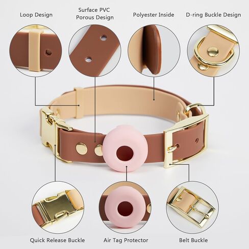 طوق الكلاب بريتي جولي مقاوم للماء مع مشبك آمن قابل للتعديل، أطواق كلب متعددة الألوان، أطواق ناعمة ومريحة للحيوانات الأليفة للكلاب المتوسطة والكبيرة مع تفكيك سريع (برتقالي-أزرق) in Kuwait