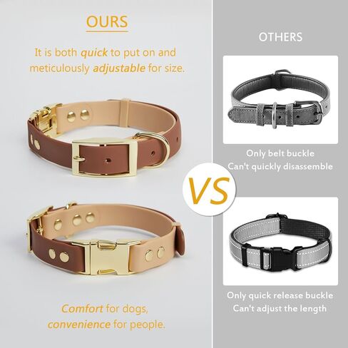 طوق الكلاب بريتي جولي مقاوم للماء مع مشبك آمن قابل للتعديل، أطواق كلب متعددة الألوان، أطواق ناعمة ومريحة للحيوانات الأليفة للكلاب المتوسطة والكبيرة مع تفكيك سريع (برتقالي-أزرق) in Kuwait