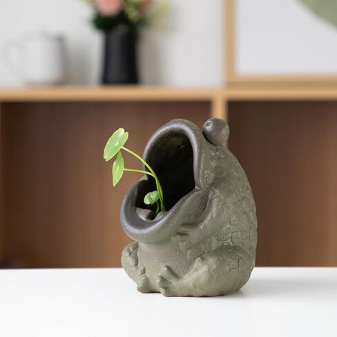 HEER Ceramic Ashtray for Cigarettes, Cute Funny Toad Frog Shape Ash Tray Set for Indoor Outdoor, Windproof Desktop Smoking Ash Holder for Smokers, Vintage Cool Home Office Decoration. in Saudi Arabia