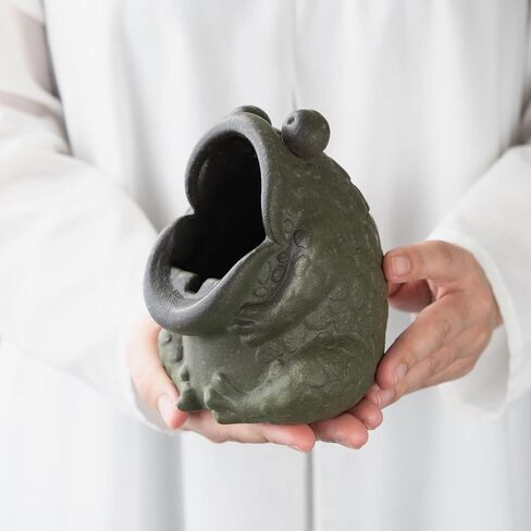 HEER Ceramic Ashtray for Cigarettes, Cute Funny Toad Frog Shape Ash Tray Set for Indoor Outdoor, Windproof Desktop Smoking Ash Holder for Smokers, Vintage Cool Home Office Decoration. in Saudi Arabia