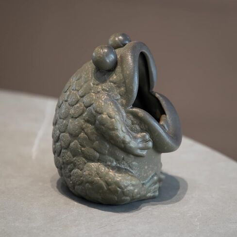 HEER Ceramic Ashtray for Cigarettes, Cute Funny Toad Frog Shape Ash Tray Set for Indoor Outdoor, Windproof Desktop Smoking Ash Holder for Smokers, Vintage Cool Home Office Decoration. in Saudi Arabia