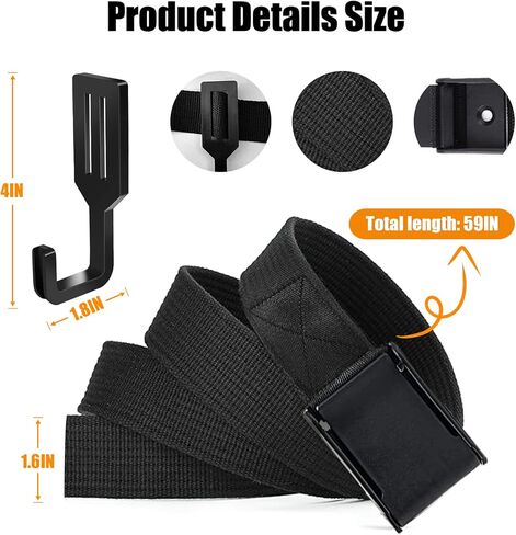 TBTFW شماعات تروس حزام حامل الشجرة، حزام حامل الشجرة مع 6 خطافات تعليق كبيرة، ملحقات سرج الشجرة لقوس حامل الشجرة في الهواء الطلق للصيد والتخييم والمشي لمسافات طويلة in Kuwait