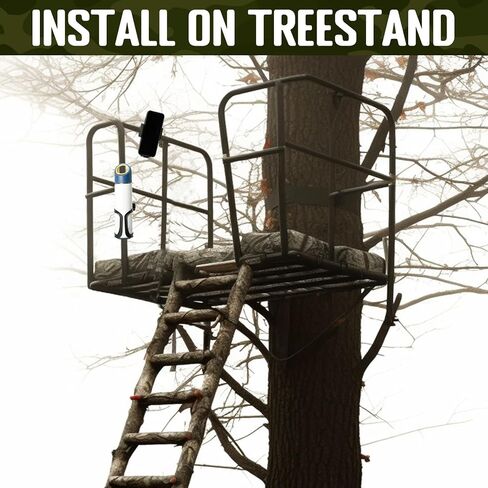 اولامجز مجموعة حامل اكواب وحامل جوال للصيد - حامل اكواب قابل للتعديل وحامل موبايل بدون استخدام اليدين، مشابك سهلة على حامل الغزلان او حامل الشجرة، حامل اكواب زجاجة مياه، اكسسوارات حامل شجرة in Kuwait