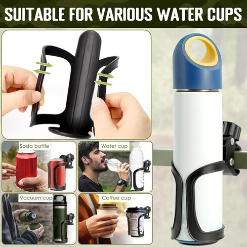 اولامجز مجموعة حامل اكواب وحامل جوال للصيد - حامل اكواب قابل للتعديل وحامل موبايل بدون استخدام اليدين، مشابك سهلة على حامل الغزلان او حامل الشجرة، حامل اكواب زجاجة مياه، اكسسوارات حامل شجرة in Kuwait