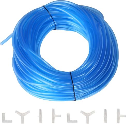 ALEGI Aquariums Blue Standard 3/16" أنابيب طيران مرنة زرقاء لخزان الأسماك ومرابي حيوانات والزراعة المائية (25 قدمًا قطعتان) in Saudi Arabia
