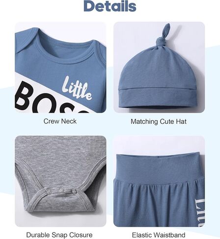 Oranchids الوليد بيبي بوي الملابس اللون كتلة إلكتروني طباعة طويلة الأكمام رومبير السراويل قبعة الخريف الشتاء وتتسابق 3 قطعة in Kuwait