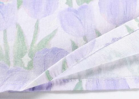 فستان SMILING PINKER للفتيات الصغيرات الصيفي الكاجوال من القطن بنقشة الزهور والأرنب الكرتوني بأكمام قصيرة منتفخة in Kuwait