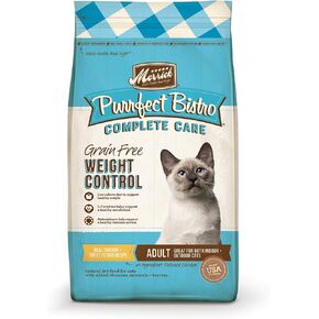 Merrick Purrfect Bistro Grain Free Cat Food, Complete Care Hairball Control Dry Cat Food Recipe - 4 lb. Bag