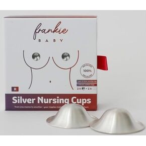 The Original Silver Nursing Cups- Nipple Shields for Nursing, Newborn Breastfeeding, Regular w/Silicone Comfort Rings in Saudi Arabia