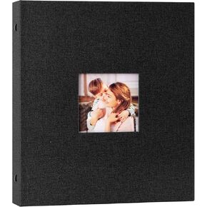 ألبوم صور Lanpn مقاس 11x14، غطاء صلب من الكتان خالٍ من الأحماض ومنزلق في ألبومات الصور يحمل 50 تحميلًا علويًا عموديًا فقط 11x14 صورة (أزرق)