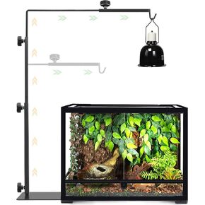Reptile Domes Stand, Adjustable 16-27 Inch Heat Lamp Stand Fixture for Terrarium, Metal Basking Lamp Holder, Suitable for All Reptile Domes Lamp,L Size in Kuwait