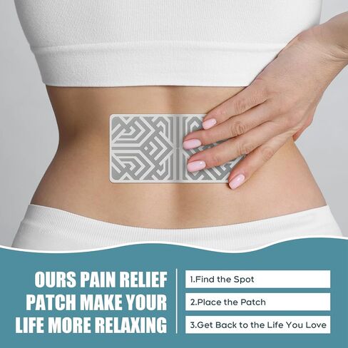 Reusable Pain Patch, for Sore Muscle Relief - Pain Relief Patches for Back, Foot, Knee, Neck & More, Easy Adhesive Application, Fast Acting - Includes 1 Patch, 3 Adhesives&1 Carry Case in Kuwait