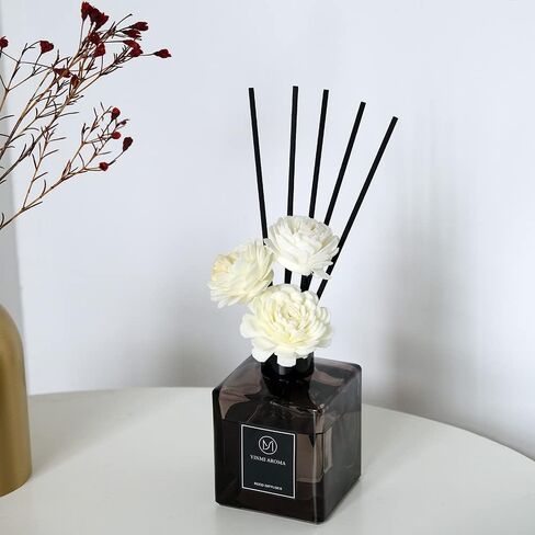 موزع روائح القصب من YINMI بوزن 6.7 أونصة (200 مل)، مجموعة ناشر أعواد الروائح المعطرة بالياسمين والبحرية، ناشر أعواد روائح القصب وأعواد ناشر الزيوت، العلاج بالروائح العطرية، ديكور المنزل والمطبخ، العطور والهدايا in Kuwait