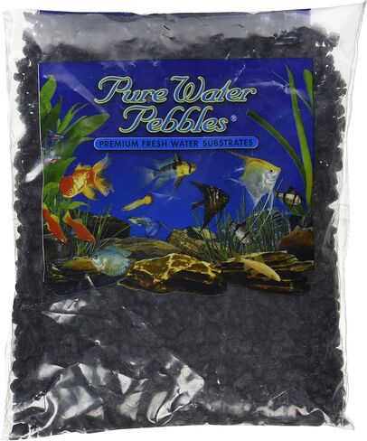 Pure Water Pebbles Aquarium Gravel, 2-Pound, Jet Black in Kuwait