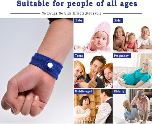 NEPAK 10 Pairs Travel Wristbands,Motion Sickness Bands,Nausea Relief Wristbands for Pregnant,Morning Sickness,Sea, Travel, Car Sickness in Kuwait