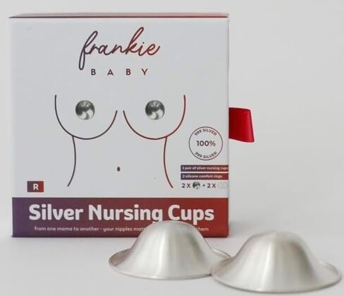 The Original Silver Nursing Cups- Nipple Shields for Nursing, Newborn Breastfeeding, Regular w/Silicone Comfort Rings in Saudi Arabia
