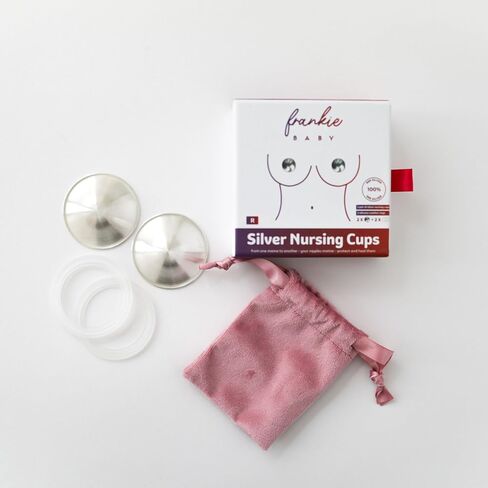 The Original Silver Nursing Cups- Nipple Shields for Nursing, Newborn Breastfeeding, Regular w/Silicone Comfort Rings in Saudi Arabia