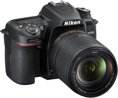 Nikon D7500 DSLR Camera with 18-140mm Lens (1582) + 4K Monitor + Pro Headphones + Pro Mic + 2 x 64GB Memory Card + Case + Corel Photo Software + Pro Tripod + 3 x EN-EL 15 Battery + More (Renewed) in Saudi Arabia