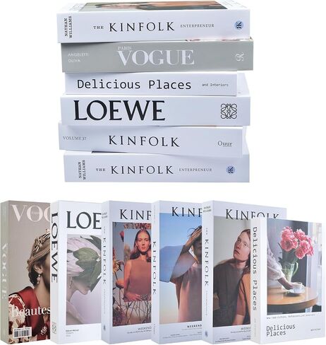 vegemash 6 Pcs Decorative Books Fake Books - Faux Books for Decoration Decorative Books for Home Decor decoracion para sala libros decorativos para mesa de Centro Designer Books Decor Set in Saudi Arabia