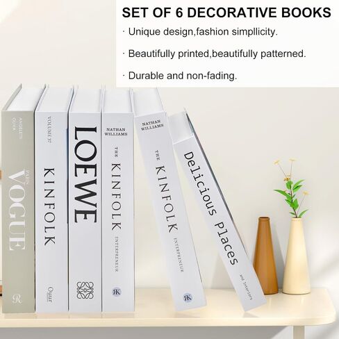 vegemash 6 Pcs Decorative Books Fake Books - Faux Books for Decoration Decorative Books for Home Decor decoracion para sala libros decorativos para mesa de Centro Designer Books Decor Set in Saudi Arabia