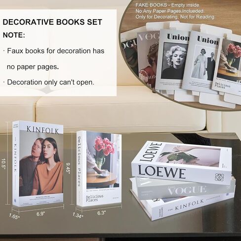vegemash 6 Pcs Decorative Books Fake Books - Faux Books for Decoration Decorative Books for Home Decor decoracion para sala libros decorativos para mesa de Centro Designer Books Decor Set in Saudi Arabia