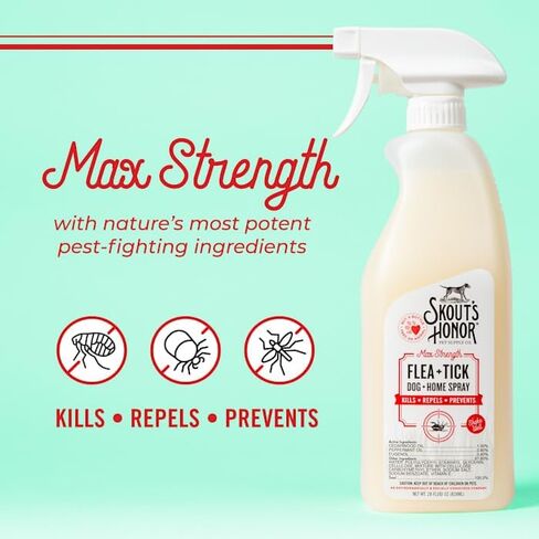 SKOUT'S HONOR: Flea + Tick Dog & Home Spray with Natural Cedarwood and Peppermint Essential Oils, 28 oz. in Saudi Arabia