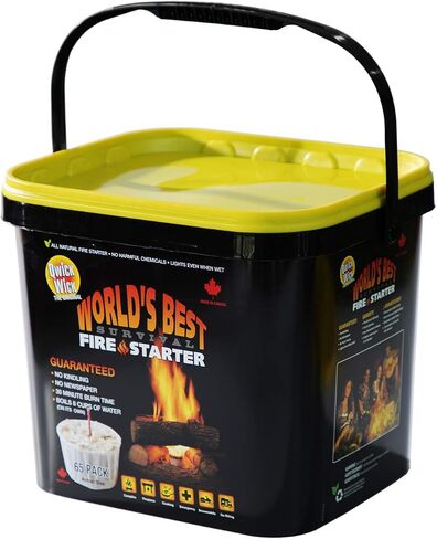 Fire Starters - Great for Fireplace, Wood Stoves, Camp Fire - 100% Natural - Made in Canada in Kuwait