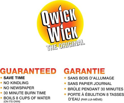 مشعل الحريق Qwick Wick - رائع للموقد ومواقد الخشب ونيران المخيمات - طبيعي 100% - صنع في كندا (16) in Saudi Arabia