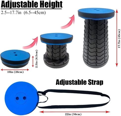 مقعد تخييم تلسكوبي، كرسي صيد قابل للتعديل، خفيف الوزن ومتين في الهواء الطلق in Kuwait