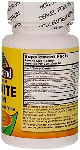 Nature's Blend Macuvite with Lutein 60 Tabs in Saudi Arabia