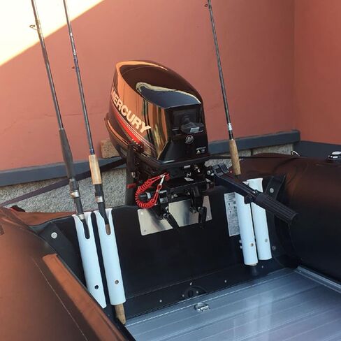 حامل صنارة الصيد المثبت على الحائط من BigTron، وصلات أنابيب، حامل صنارة الصيد، جميع الملحقات متضمنة (أبيض، أسود) in Kuwait