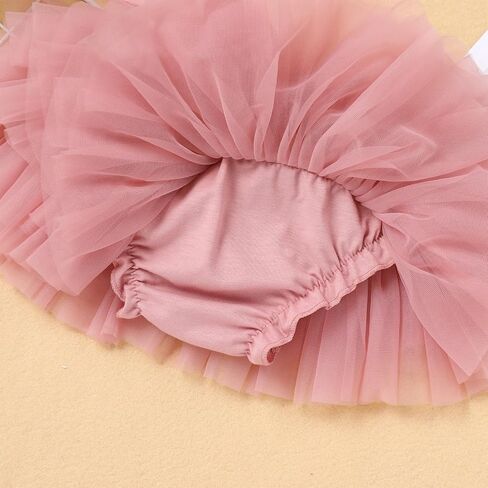 IDOPIP Rainbow 1st Birthday Outfit for Baby Girls Romper Tutu Skirt Tulle Bloomers Headband First Birthday Cake Smash Outfits in Kuwait