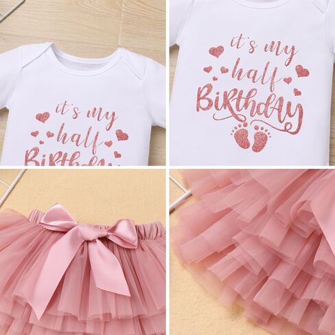 IDOPIP Rainbow 1st Birthday Outfit for Baby Girls Romper Tutu Skirt Tulle Bloomers Headband First Birthday Cake Smash Outfits in Kuwait