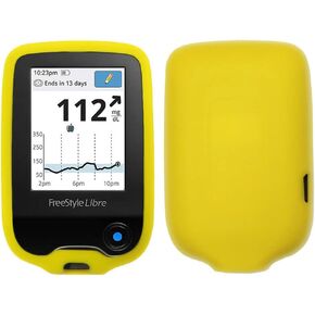 Premium Silicone Soft Case for Freestyle Libre/Freestyle Libre 2 (Continuous Glucose Monitor) (Yellow)